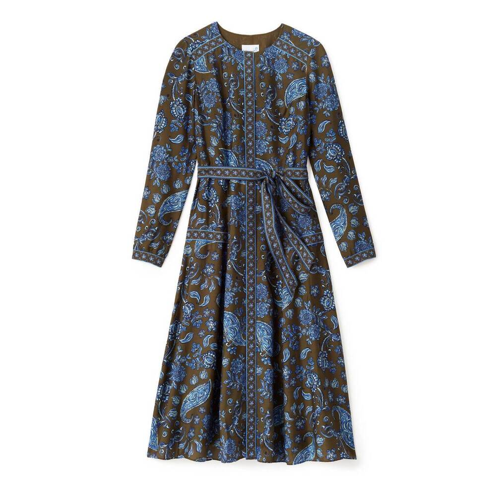 NEW CARTOLINA NANTUCKET women's helene midi dress in multi